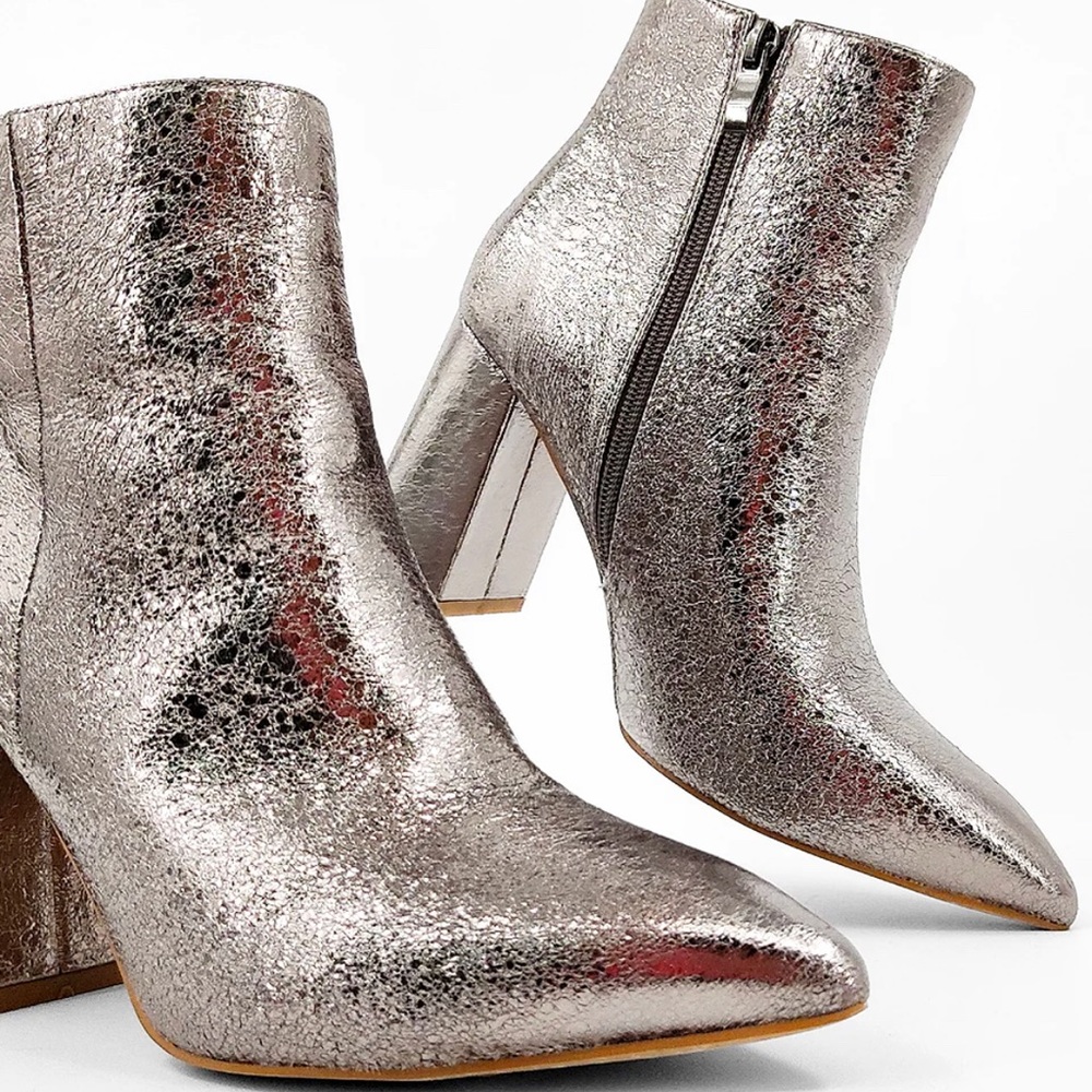 ShuShop Pewter Veronica Block Heel Boot